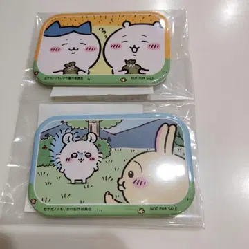 2개 세트 치이카와 럭셔리판3 HMV & 조신 특전 직사각형 캔뱃지