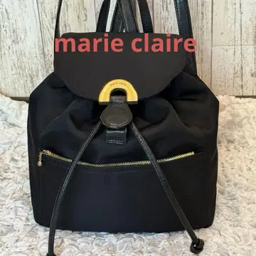 [ marie claire 마리끌레르 ] 나일론 백팩 블랙