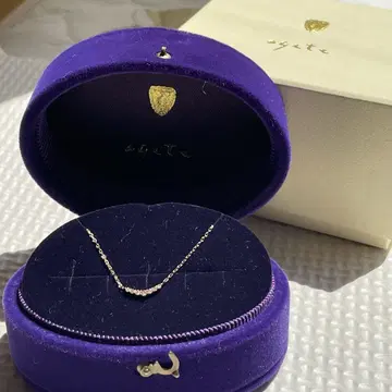 agete 아가트 K10 골드 목걸이 다이아몬드 0.05ct
