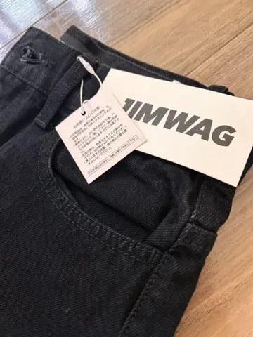 새상품: JIMWAG 아시나가 실루엣 팬츠 블랙 S 사이즈