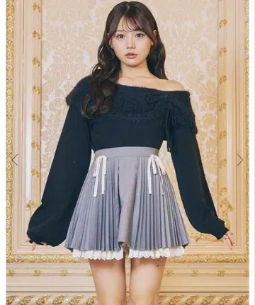 Me roir 미로와르 아코디언 플리츠 랩스커트