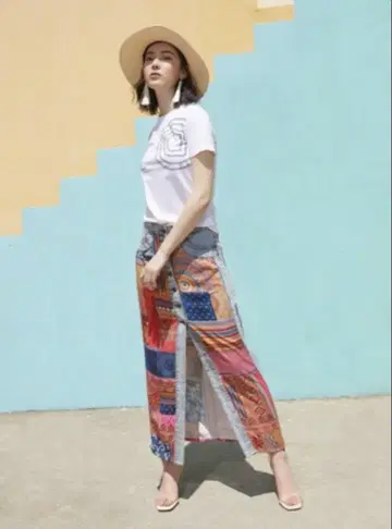 Desigual 절개 데님 스커트