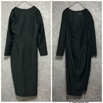 asos Design 비대칭 원피스 블랙 빅 사이즈