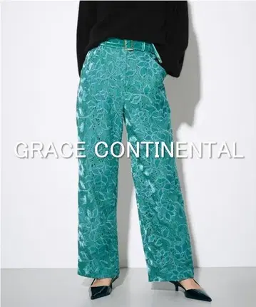[새상품급] GRACE CONTINENTAL 벨로아 자수 팬츠