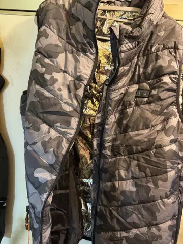 카모플라쥬 가열 기능 다운 자켓 6XL