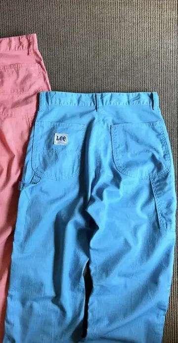 Lee 파랑 워크 팬츠 포켓 부착