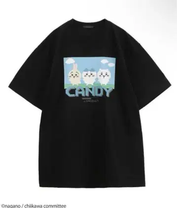 치이카와 Candy stripper 8bit 티셔츠