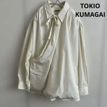 TOKIO KUMAGAI 디자인 코튼 리본 셔츠