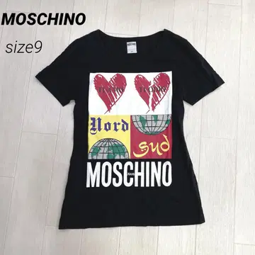 MOSCHINO JEANS 하트 로고 프린트 티셔츠
