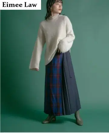 [ 새상품급 ] Eimee Law 3TEX 체크 퀼트 스커트