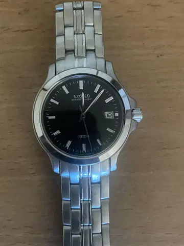 EXCEED 손목시계 CITIZEN 블랙 20bar 쿼츠 작동품