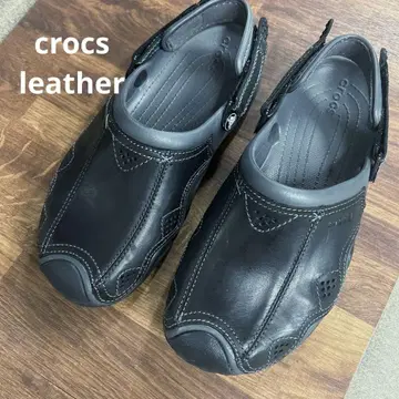 (거의 미사용품) 레어 crocs 가죽 타입 M size