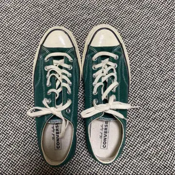 CONVERSE 척테일러 녹색 로우컷 스니커즈