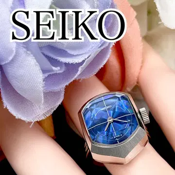 작동 손목시계 SEIKO 세이코 링 워치 블루 수동 와인딩 J50