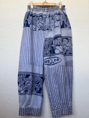 고포 리메이크 손수건 목면 먹염색 커프스 팬츠 벌룬 팬츠 편안한 팬츠