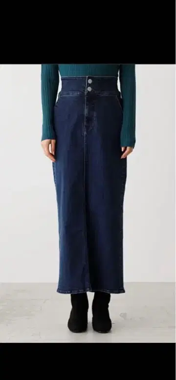 AZUL BY MOUSSY 백 슬릿 데님 타이트 스커트 M