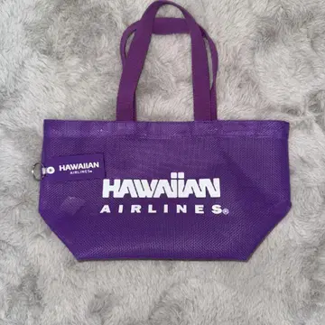 HAWAIIANAIRLINES 퍼플 메쉬 토트백/키링 세트