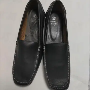 2 하자품 SPORTS NINE 블랙 가죽 로퍼 26cm