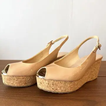 jimmy choo 지미추 베이지 오픈토 샌들