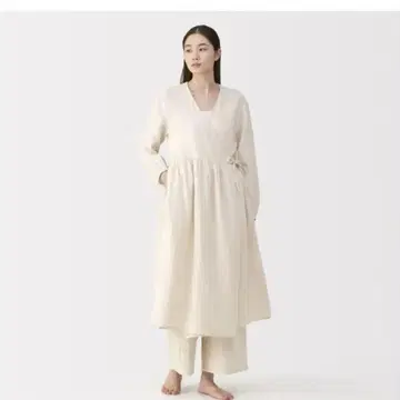 무인양품 푹신한 주름 거즈 롱 가디건 L 사이즈