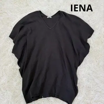 IENA 코튼 V넥 풀오버 다크 그레이