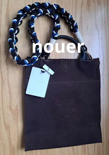 nouer 누에르 브라운 스웨이드 숄더백
