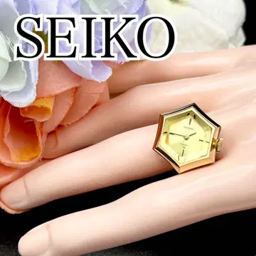 작동 손목시계 SEIKO 세이코 골드 수동 와인딩 링 워치 J52