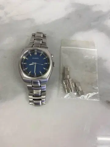 [정크] FOSSIL blue 남성용 손목시계 실버 AM-3603