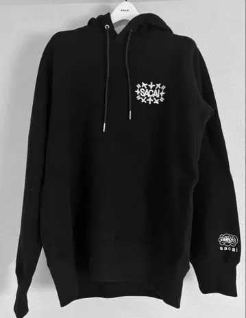 미사용 한정판 sacai 사카이 haze 자수 후디 후드티 블랙