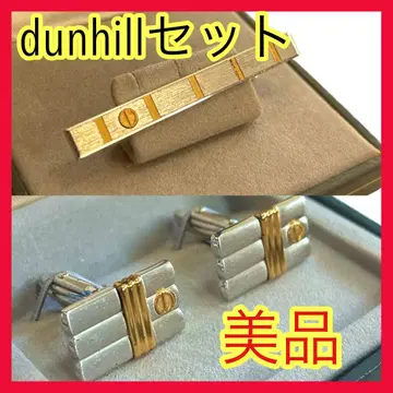 [새상품급] dunhill 던힐 넥타이핀 커프스 세트 골드
