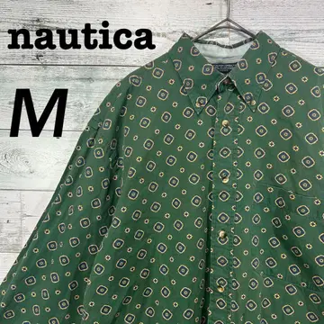 nautica 노티카 코몬 올 패턴 90s BD 셔츠 그린 M 사이즈