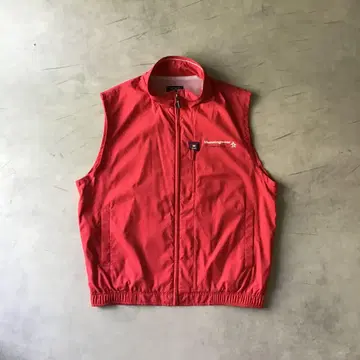 Munsingwear 나일론 베스트 슬리브리스 가슴 로고 레드 XL