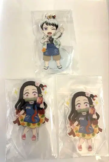 바다의 집 아크릴 스탠드 3세트 카마도 네즈코 2점, 유시로 1점