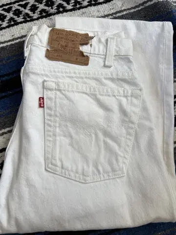 90s USA 제작 Levi's 505 화이트 데님 팬츠