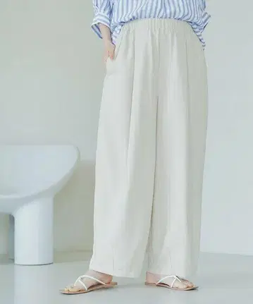 coen 린넨 터치 폴리에스테르 이지 커브 팬츠