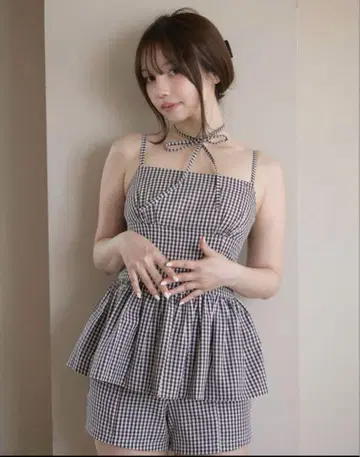 andmary Gingham check set up