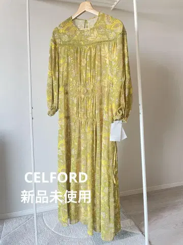 [새상품] CELFORD 플라워 프린트 롱 원피스 36