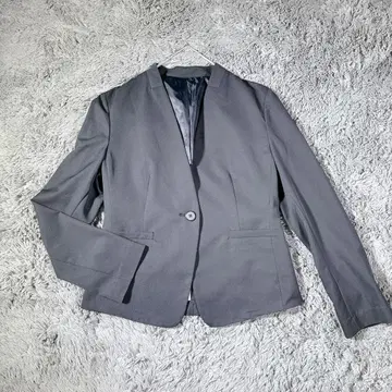 새상품급 컴사이즈즘 테일러드 재킷 노카라 네이비 봄/여름 백 오픈 11