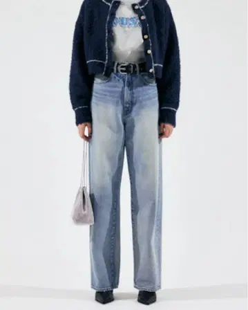 moussy 데님 HW DAMAGE LOOSE STRAIGHT 24
