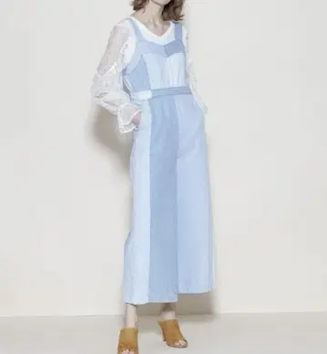 그레이스 콘티넨탈 패치워크 살로펫 올인원 오버롤