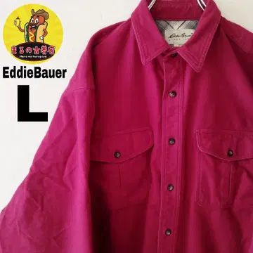 USA 구제 의류 EddieBauer 헤비 플란넬 셔츠 L 레드