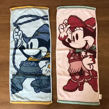 디즈니 disney 미키 미니 타월 2매 세트