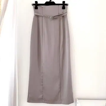 [미사용] 리리아캐럿 비쥬 버클 벨트 타이트 스커트 그레이