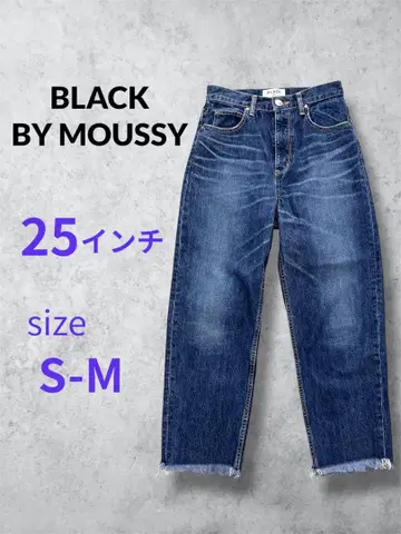 BLACK BY MOUSSY 스트레이트 데님 25인치 S-M 하이웨스트
