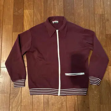 70s WHITE STAG 버건디 집업 자켓
