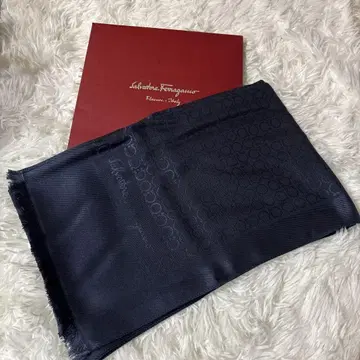 Salvatore Ferragamo 다크 블루 네이비 스톨 미사용 새상품