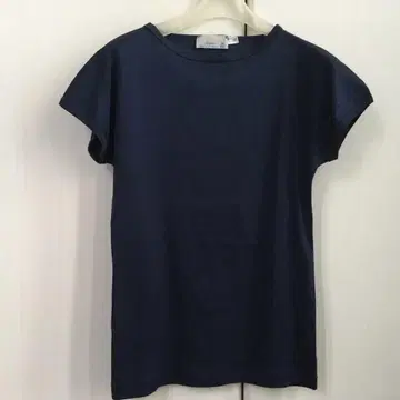 Aquascutum 네이비 티셔츠 영국제 로고 자수 미사용