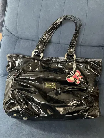 ANNA SUI 에나멜 백 블랙 안나수이