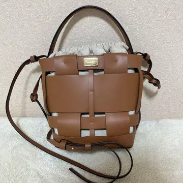 ZANCHETTI 잔게티 WOVEN BUCKET SMALL 브라운