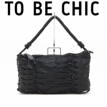 B7570 TO BE CHIC 비즈 리본 테이프 원핸들 백
